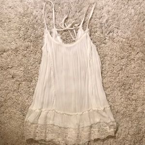 White Flowy Tank Top